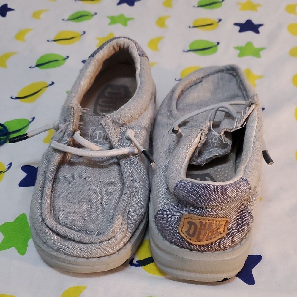 Hey Dude Toddler Light Gray Moccasins Size 11 Youth